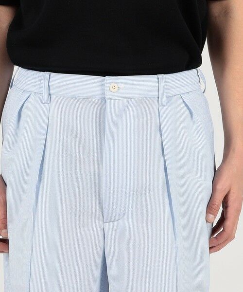 TOMORROWLAND / トゥモローランド ショート・ハーフ・半端丈パンツ | Tangent NEVILL SHORTS ポリエステル シアサッカー 2プリーツイージーショーツ | 詳細5