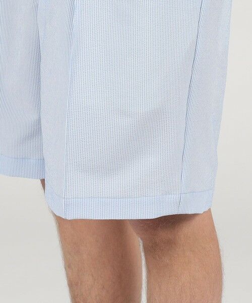 TOMORROWLAND / トゥモローランド ショート・ハーフ・半端丈パンツ | Tangent NEVILL SHORTS ポリエステル シアサッカー 2プリーツイージーショーツ | 詳細8