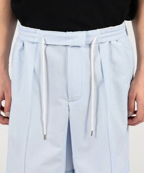 TOMORROWLAND / トゥモローランド ショート・ハーフ・半端丈パンツ | Tangent NEVILL SHORTS ポリエステル シアサッカー 2プリーツイージーショーツ | 詳細9