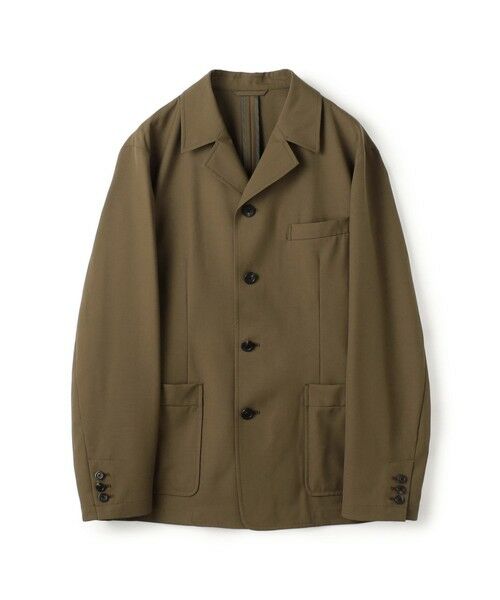 TOMORROWLAND/トゥモローランド ウールタイプライター 4Bテーラードジャケット 57 カーキ M