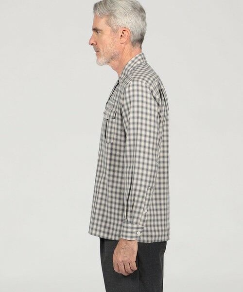 TOMORROWLAND / トゥモローランド シャツ・ブラウス | コットンオンブレーチェック ダブルポケットオープンカラーシャツ ALBINI | 詳細3