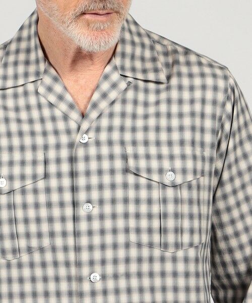 TOMORROWLAND / トゥモローランド シャツ・ブラウス | コットンオンブレーチェック ダブルポケットオープンカラーシャツ ALBINI | 詳細5