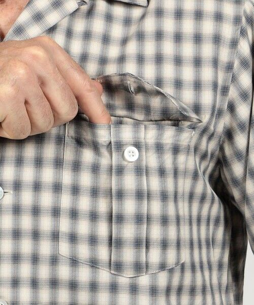 TOMORROWLAND / トゥモローランド シャツ・ブラウス | コットンオンブレーチェック ダブルポケットオープンカラーシャツ ALBINI | 詳細6