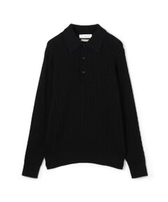 TOMORROWLAND / トゥモローランド ニット・セーター | コットンシルク ポロカラー ケーブルニット