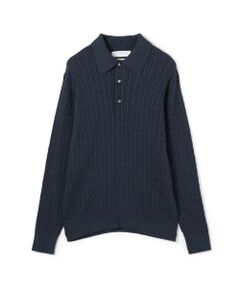 TOMORROWLAND / トゥモローランド ニット・セーター | コットンシルク ポロカラー ケーブルニット