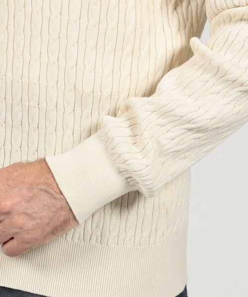 TOMORROWLAND / トゥモローランド ニット・セーター | コットンシルク Vネックプルオーバー ケーブルニット | 詳細6