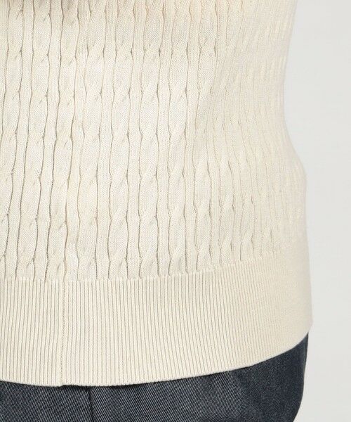 TOMORROWLAND / トゥモローランド ニット・セーター | コットンシルク Vネックプルオーバー ケーブルニット | 詳細7