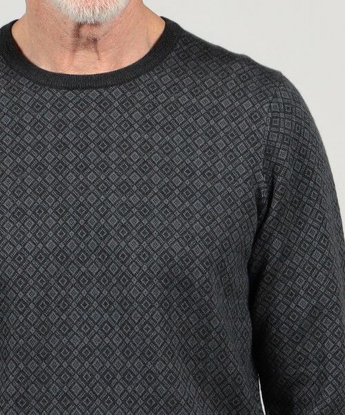 TOMORROWLAND / トゥモローランド ニット・セーター | ウールシルクカシミヤ ジオメトリック柄 クルーネックプルオーバーニット | 詳細5