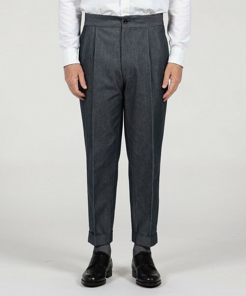 TOMORROWLAND / トゥモローランド スラックス・ドレスパンツ | コットンカシミヤ バックベルト ペグトップスラックス SONDRIO | 詳細2