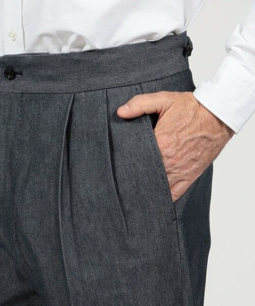 TOMORROWLAND / トゥモローランド スラックス・ドレスパンツ | コットンカシミヤ バックベルト ペグトップスラックス SONDRIO | 詳細7