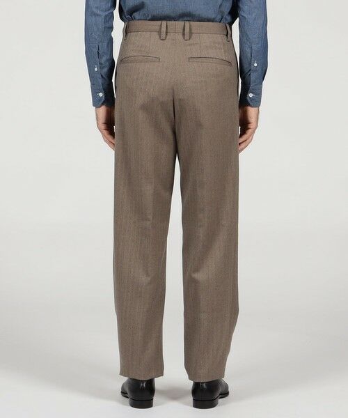 TOMORROWLAND / トゥモローランド スラックス・ドレスパンツ | ウールヘリンボーン 1プリーツスラックス | 詳細4