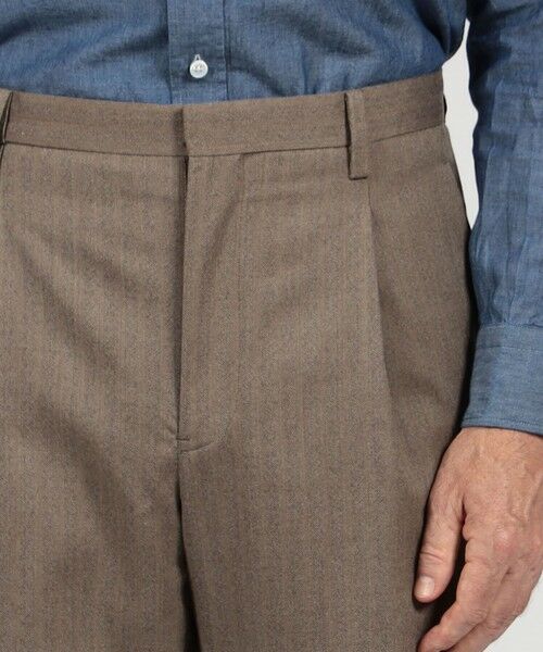 TOMORROWLAND / トゥモローランド スラックス・ドレスパンツ | ウールヘリンボーン 1プリーツスラックス | 詳細5