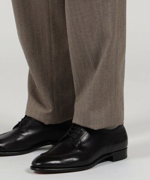 TOMORROWLAND / トゥモローランド スラックス・ドレスパンツ | ウールヘリンボーン 1プリーツスラックス | 詳細8