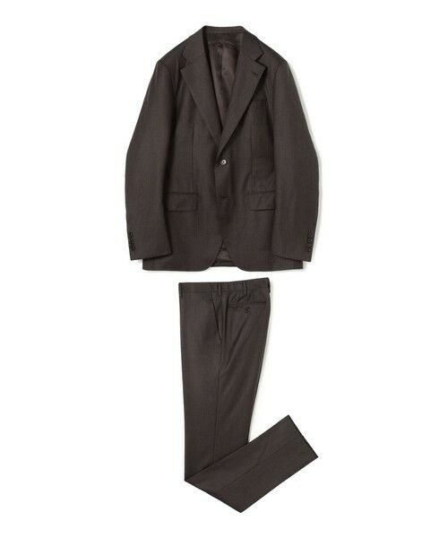 TOMORROWLAND/トゥモローランド ウール シングルブレステッド 2Bスーツ TROFEO E.Zegna 48 ダークブラウン系 52 TOMORROWLAND/トゥモローランド ウール シングルブレステッド 2Bスーツ TROFEO E.Zegna 48 ダークブラウン系 52