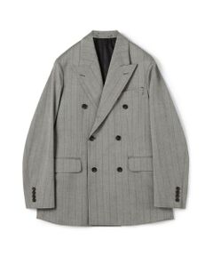 TOMORROWLAND / トゥモローランド テーラードジャケット | ウールヘリンボーン ダブルブレステッド6Bジャケット