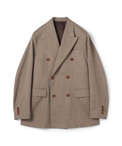 TOMORROWLAND / トゥモローランド テーラードジャケット | ウールヘリンボーン ダブルブレステッド6Bジャケット