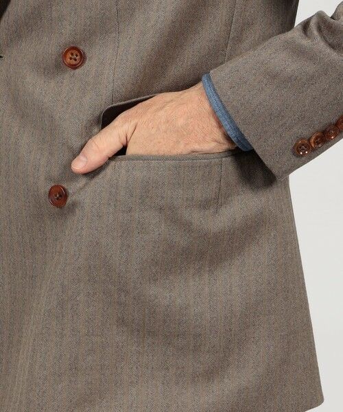 TOMORROWLAND / トゥモローランド テーラードジャケット | ウールヘリンボーン ダブルブレステッド6Bジャケット | 詳細10