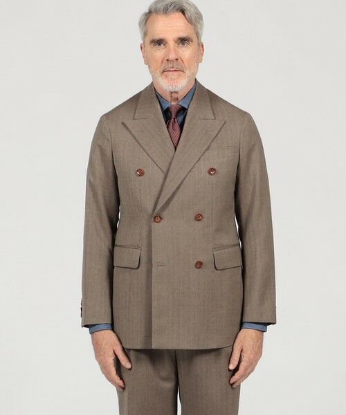 TOMORROWLAND / トゥモローランド テーラードジャケット | ウールヘリンボーン ダブルブレステッド6Bジャケット | 詳細2