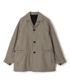 TOMORROWLAND / トゥモローランド その他アウター | シルクカシミア ギンガムチェック シングルブレステッド ショートコート