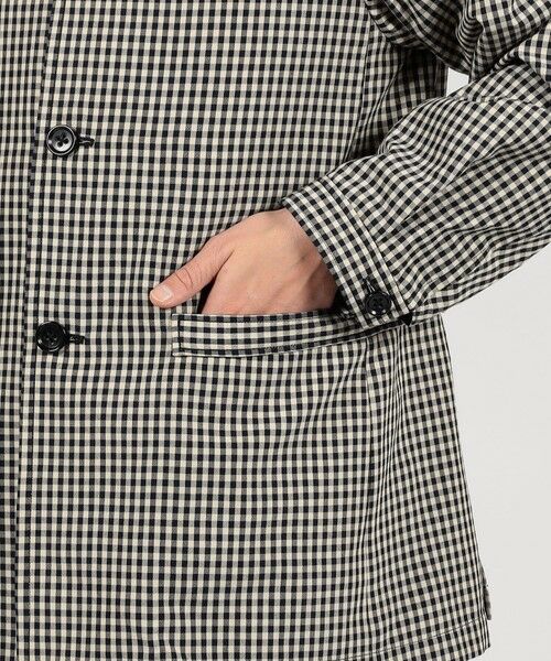 TOMORROWLAND / トゥモローランド その他アウター | シルクカシミア ギンガムチェック シングルブレステッド ショートコート | 詳細10