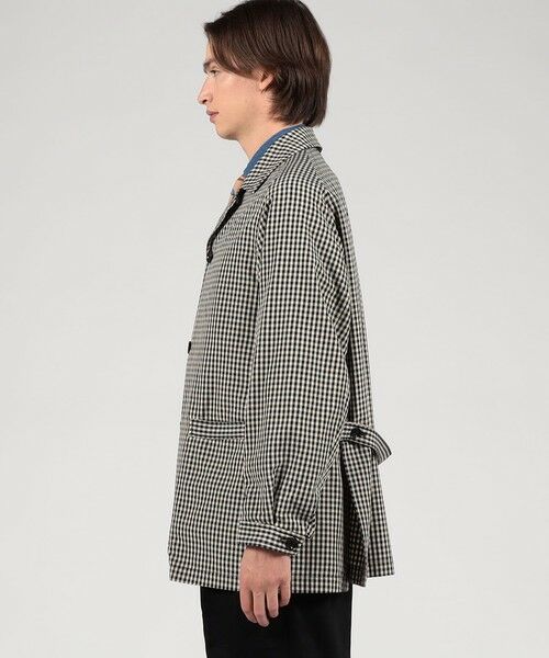 TOMORROWLAND / トゥモローランド その他アウター | シルクカシミア ギンガムチェック シングルブレステッド ショートコート | 詳細3