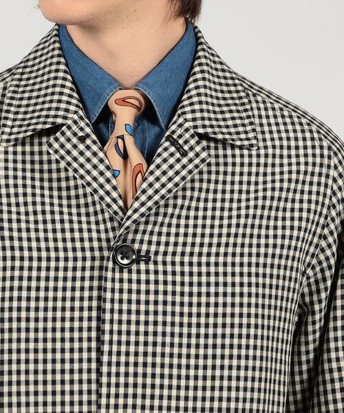 TOMORROWLAND / トゥモローランド その他アウター | シルクカシミア ギンガムチェック シングルブレステッド ショートコート | 詳細6