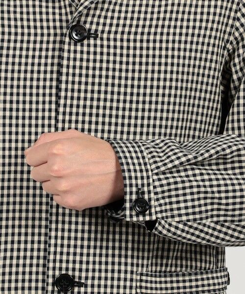 TOMORROWLAND / トゥモローランド その他アウター | シルクカシミア ギンガムチェック シングルブレステッド ショートコート | 詳細8