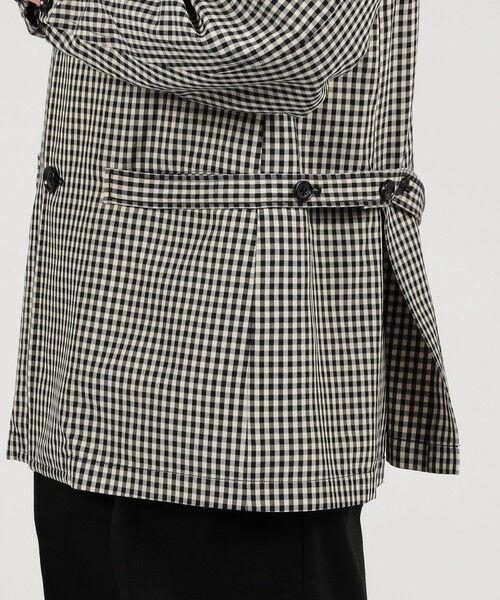TOMORROWLAND / トゥモローランド その他アウター | シルクカシミア ギンガムチェック シングルブレステッド ショートコート | 詳細9