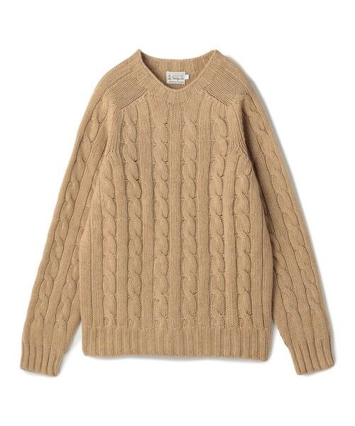 TOMORROWLAND / トゥモローランド ニット・セーター | INVERALLAN ウールケーブル クルーネックプルオーバーニット(47 キャメル)