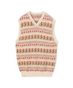 TOMORROWLAND / トゥモローランド ニット・セーター | 【別注】Raffa Molina フェアアイル Vネック ニットベスト