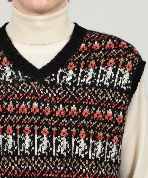TOMORROWLAND / トゥモローランド ニット・セーター | 【別注】Raffa Molina フェアアイル Vネック ニットベスト | 詳細5