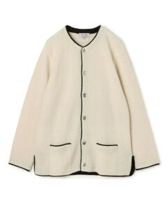 TOMORROWLAND / トゥモローランド カーディガン・ボレロ | 【別注】Raffa Molina パイピング クルーネック ニットカーディガン