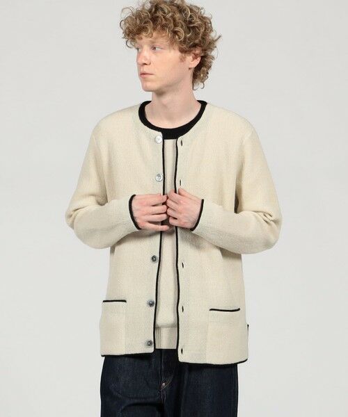 TOMORROWLAND / トゥモローランド カーディガン・ボレロ | 【別注】Raffa Molina パイピング クルーネック ニットカーディガン | 詳細1