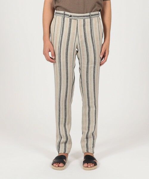 TOMORROWLAND / トゥモローランド スラックス・ドレスパンツ | PT TRINO SLIM JOGGER リネンストライプ イージースラックス | 詳細2