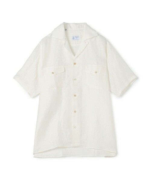 TOMORROWLAND / トゥモローランド シャツ・ブラウス | ERRICO FORMICOLA リネンナイロン ダブルポケット オープンカラーシャツ(11 ホワイト)
