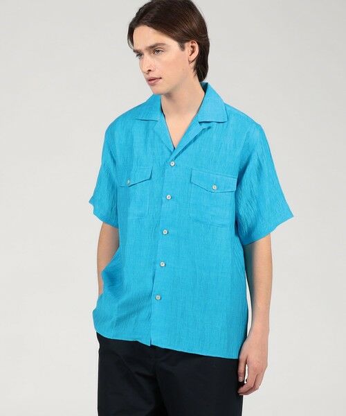TOMORROWLAND / トゥモローランド シャツ・ブラウス | ERRICO FORMICOLA リネンナイロン ダブルポケット オープンカラーシャツ | 詳細1