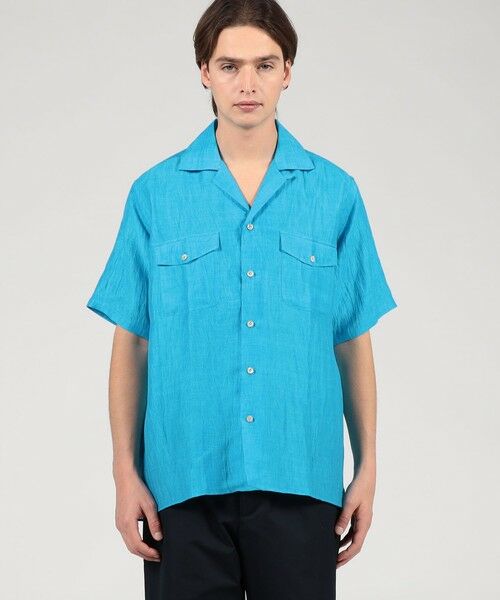 TOMORROWLAND / トゥモローランド シャツ・ブラウス | ERRICO FORMICOLA リネンナイロン ダブルポケット オープンカラーシャツ | 詳細2