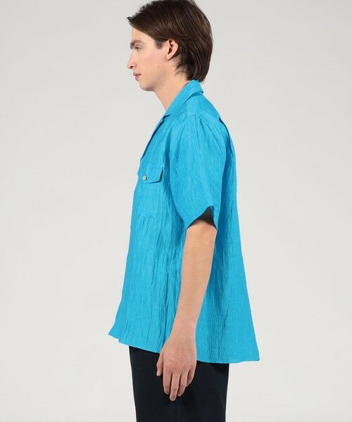 TOMORROWLAND / トゥモローランド シャツ・ブラウス | ERRICO FORMICOLA リネンナイロン ダブルポケット オープンカラーシャツ | 詳細3