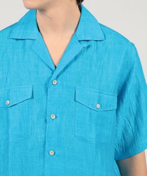 TOMORROWLAND / トゥモローランド シャツ・ブラウス | ERRICO FORMICOLA リネンナイロン ダブルポケット オープンカラーシャツ | 詳細5