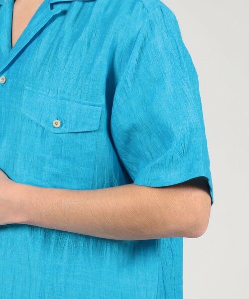 TOMORROWLAND / トゥモローランド シャツ・ブラウス | ERRICO FORMICOLA リネンナイロン ダブルポケット オープンカラーシャツ | 詳細6