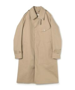 美品✨STELLAMcCARTNEY ノーカラー ウール フランネルコート 40 CABaN ウールダブルフェイス グレンチェックスタンドカラー