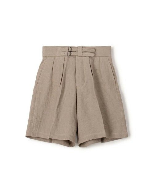 TOMORROWLAND/トゥモローランド HAVERSACK ATTIRE リネンダブルバックル ショートパンツ 43 ベージュ L