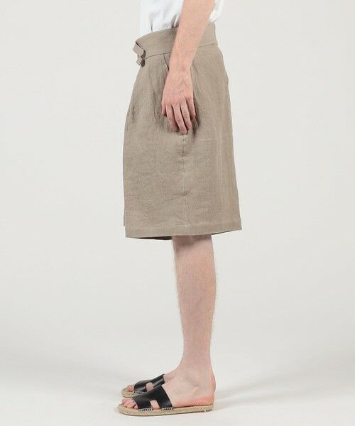 TOMORROWLAND / トゥモローランド ショート・ハーフ・半端丈パンツ | HAVERSACK ATTIRE リネンダブルバックル ショートパンツ | 詳細3