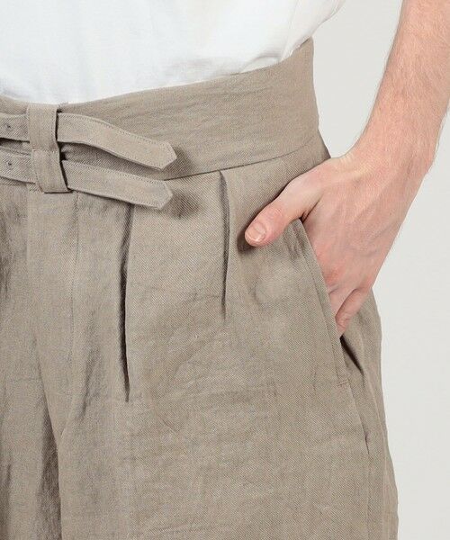 TOMORROWLAND / トゥモローランド ショート・ハーフ・半端丈パンツ | HAVERSACK ATTIRE リネンダブルバックル ショートパンツ | 詳細8