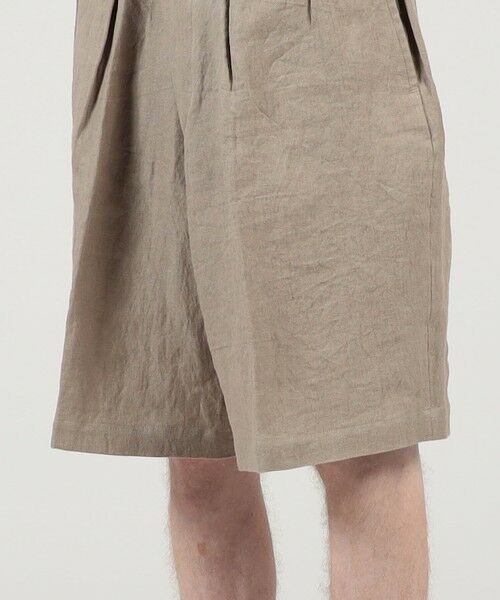 TOMORROWLAND / トゥモローランド ショート・ハーフ・半端丈パンツ | HAVERSACK ATTIRE リネンダブルバックル ショートパンツ | 詳細9