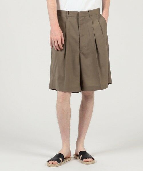TOMORROWLAND / トゥモローランド ショート・ハーフ・半端丈パンツ | HAVERSACK ATTIRE ポリエステルウール タックショートパンツ | 詳細1