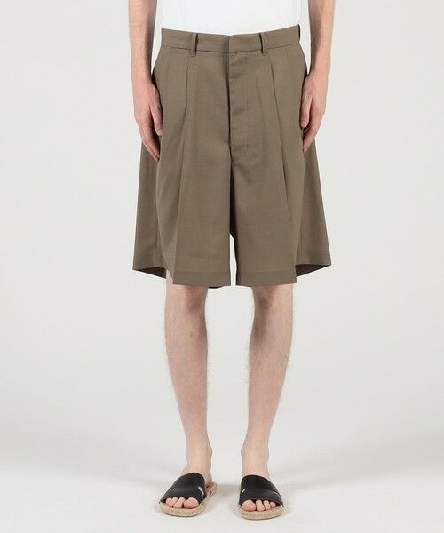 TOMORROWLAND / トゥモローランド ショート・ハーフ・半端丈パンツ | HAVERSACK ATTIRE ポリエステルウール タックショートパンツ | 詳細2