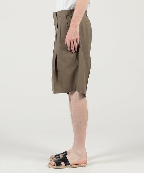 TOMORROWLAND / トゥモローランド ショート・ハーフ・半端丈パンツ | HAVERSACK ATTIRE ポリエステルウール タックショートパンツ | 詳細3