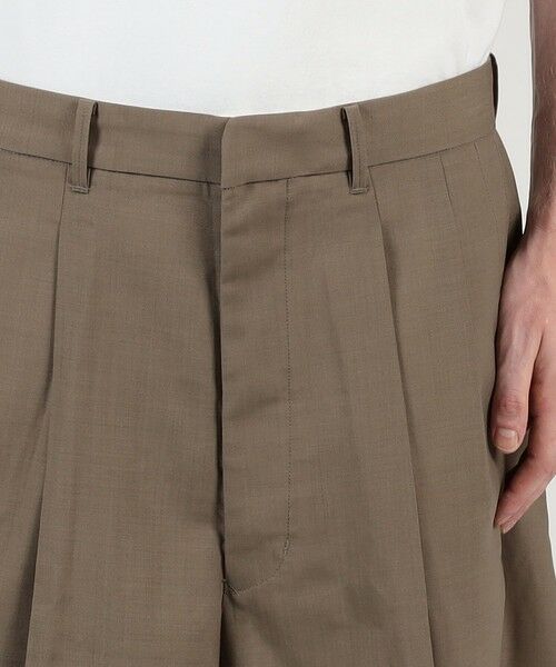 TOMORROWLAND / トゥモローランド ショート・ハーフ・半端丈パンツ | HAVERSACK ATTIRE ポリエステルウール タックショートパンツ | 詳細5