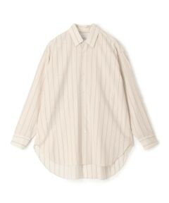 TOMORROWLAND / トゥモローランド シャツ・ブラウス | ウールナイロンストライプ ロングスリーブ オーバーシャツ